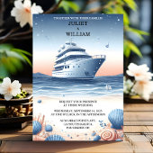 ロープノットボート船ネイビーブルー航海の結婚ズ 招待状