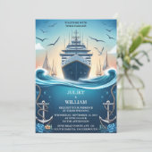 ロープノット船海軍青航海結婚式 招待状 (スタンド正面)