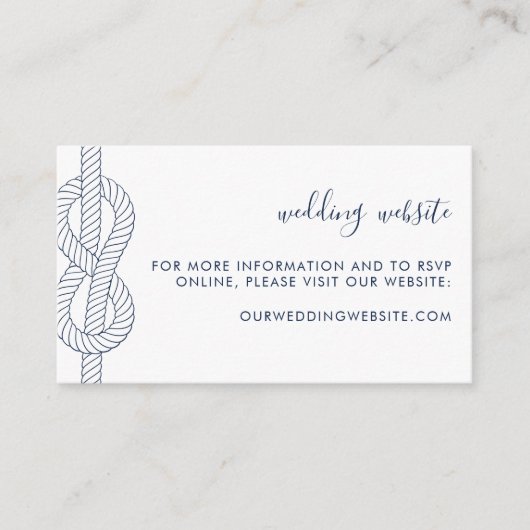 ロープノッ航海のクの結婚ウェブサイト エンクロージャーカード (正面)