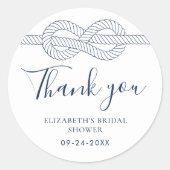 ロープノッ航海のトサンキューブライダルシャワー ラウンドシール (正面)