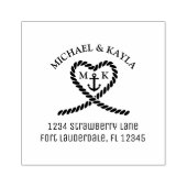 ロープハートいかりモノグラム結婚ズ差出人住所 ラバースタンプ (インプリント)