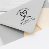 ロープハートいかりモノグラム結婚ズ差出人住所 ラバースタンプ