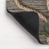 ロープハートとバラ マウスパッド (コーナー)