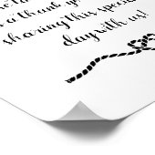 ロープハート航海の結婚式の引き出物標識 ポスター (角)