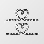 ロープハート ウィンドウサイン (シート)