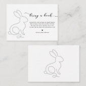 ロープバニーラバミニマルスモダン1歳の誕生日 エンクロージャーカード (正面/裏面)