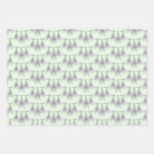 ロープパターンにラベンダーハーブフラワー束3 ラッピングペーパーシート (正面3)