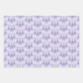 ロープパターンにラベンダーハーブフラワー束3 ラッピングペーパーシート (正面2)