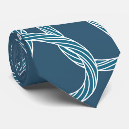 ロープパター航海のンモノグラムネイビーブルー ネクタイ