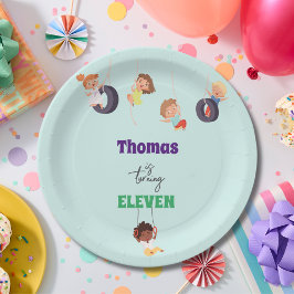 ロープパークアドベンチャー子供の誕生日 ペーパープレート