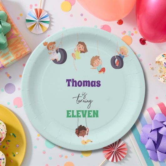 ロープパークアドベンチャー子供の誕生日 ペーパープレート