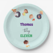 ロープパークアドベンチャー子供の誕生日 ペーパープレート (正面)