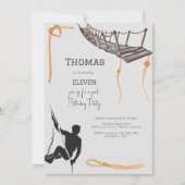 ロープパークアドベンチャー子供の誕生日 招待状 (正面)