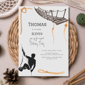 ロープパークアドベンチャー子供の誕生日 招待状