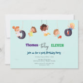 ロープパークアドベンチャー子供の誕生日 招待状 (正面)