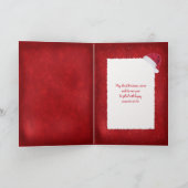 ロープフレームのクリスマスゴールデンレトリバー シーズンカード (内部)