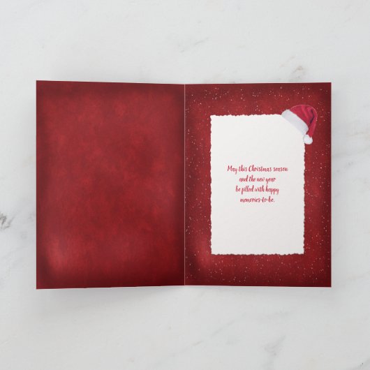 ロープフレームのクリスマスゴールデンレトリバー シーズンカード (内部)