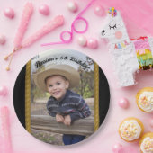 ロープフレームウェスタンスタイル紙プレート ペーパープレート (パーティー)