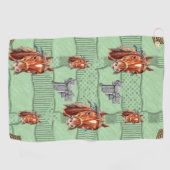 ロープホースグリーンゴルフタオル ゴルフタオル (横)