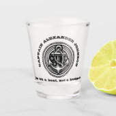 ロープユーモアのあるキャプテンのいかりと絡み合った ショットグラス (正面)