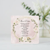 ロープリースとアジサイのブケッツ 招待状 (スタンド正面)