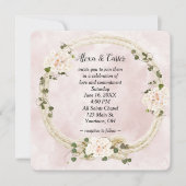 ロープリースとアジサイのブケッツ 招待状 (正面)