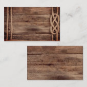 ロープ付きの自然木のスラッ縁どト 名刺 (正面/裏面)