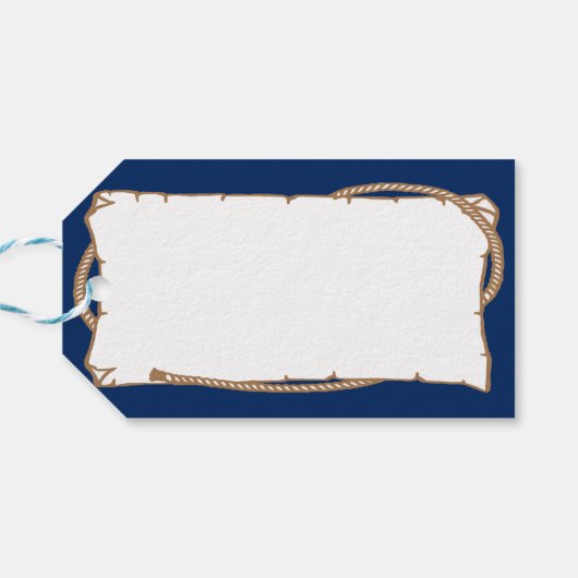 ロープ付きウエスタンラベルパーティー名ギフトラベル ギフトタグ (裏面横)