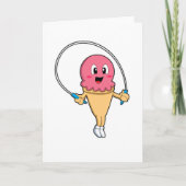 ロープ付きフィットネスのアイスクリーム カード (正面)