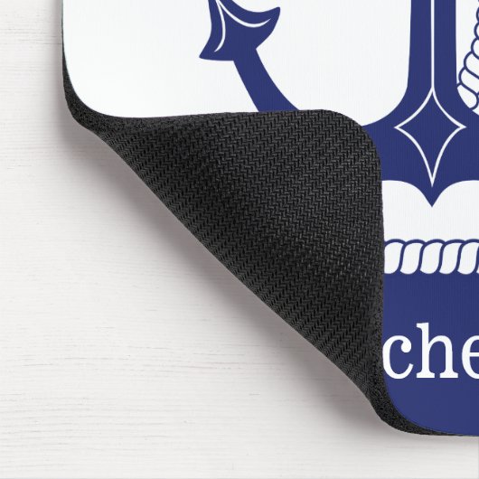 ロープ付き最初のメイト航海のいかりの名前を追加 マウスパッド (コーナー)