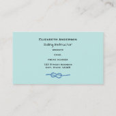 ロープ付き水彩いかり及び貝殻 名刺 (裏面)