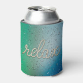 ロープ付き水滴リラックス文字クーラーボックス 缶クーラー (缶正面)