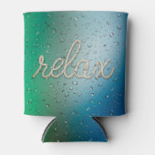 ロープ付き水滴リラックス文字クーラーボックス 缶クーラー (正面)