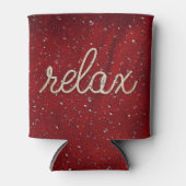 ロープ付き水滴リラックス文字クーラーボックス 缶クーラー (正面)