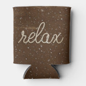 ロープ付き水滴リラックス文字 缶クーラー (正面)