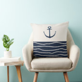 ロープ及びいかりパターン装飾用クッション クッション (椅子)