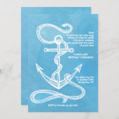 ロープ及びいかり招待状 招待状 (正面/裏面)