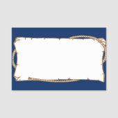 ロープ名タグ付きウエスタンラベルパーティー 名札 (正面)