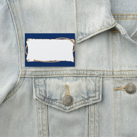 ロープ名タグ付きウエスタンラベルパーティー 名札 (インサイチュ)