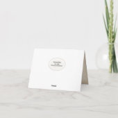 ロープ感謝してい文字オンビーチ サンキューカード (裏面)