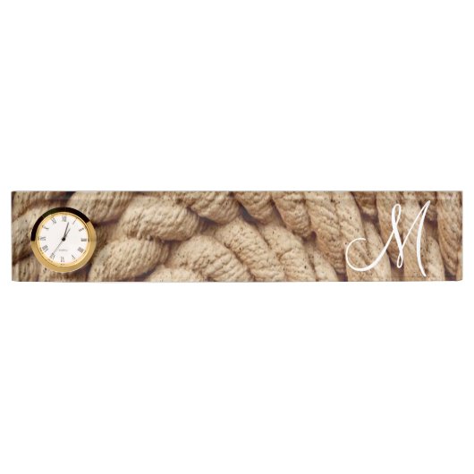 ロープ机用ネームプレート デスクネームプレート (正面)