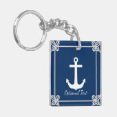 ロープ枠のいかり 航海の キーホルダー (正面左)