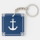 ロープ枠のいかり 航海の キーホルダー (裏面)