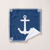 ロープ枠のいかり 航海の バスタオルセット (ウォッシュタオル)