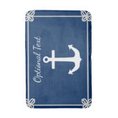 ロープ枠のいかり 航海の バスマット (正面縦)