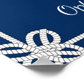 ロープ枠のいかり 航海の ポスター (角)