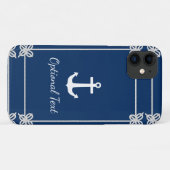 ロープ枠のいかり 航海の Case-Mate iPhoneケース (裏面(横))