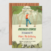 ロープ歩く障害物コースの案内 サンキューカード (正面/裏面)