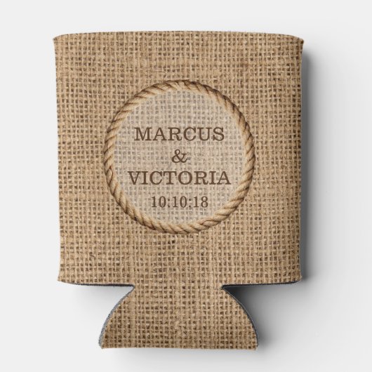 ロープ素朴国の結婚式 缶クーラー (裏面)