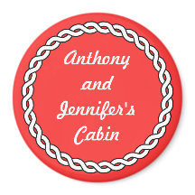 ロープ縁どステートルームドアマーカー赤